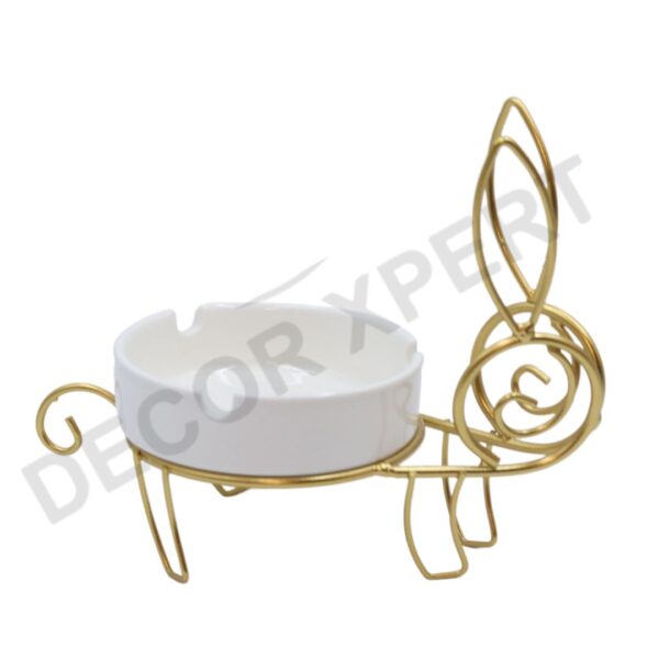 Gold Rabbit Ash Tray