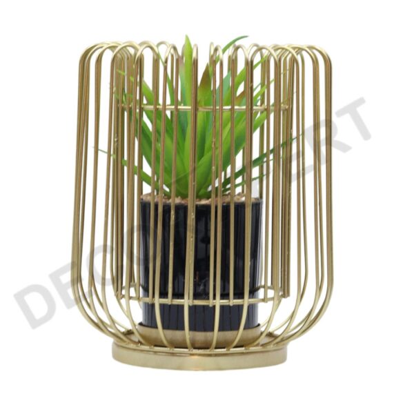 Metal Geometric Cage Style Centerpiece - Image 2