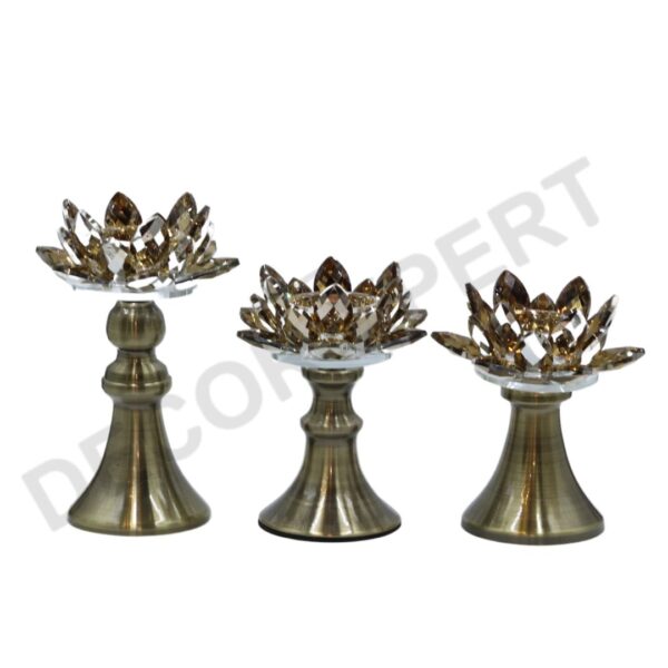 Candle Holders with Crystal - 3 PCs - Image 2