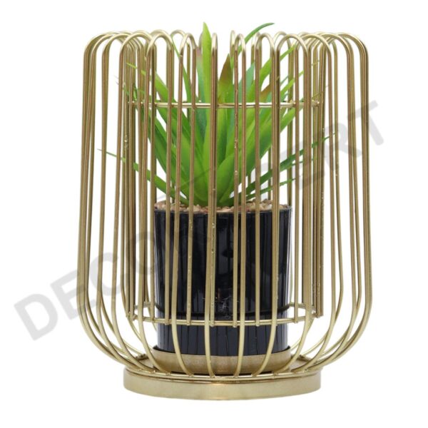 Metal Geometric Cage Style Centerpiece